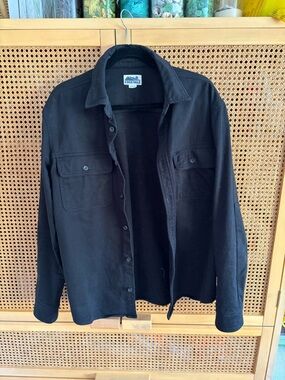 Edgevale Men's Black Canvas Shirt Jacket